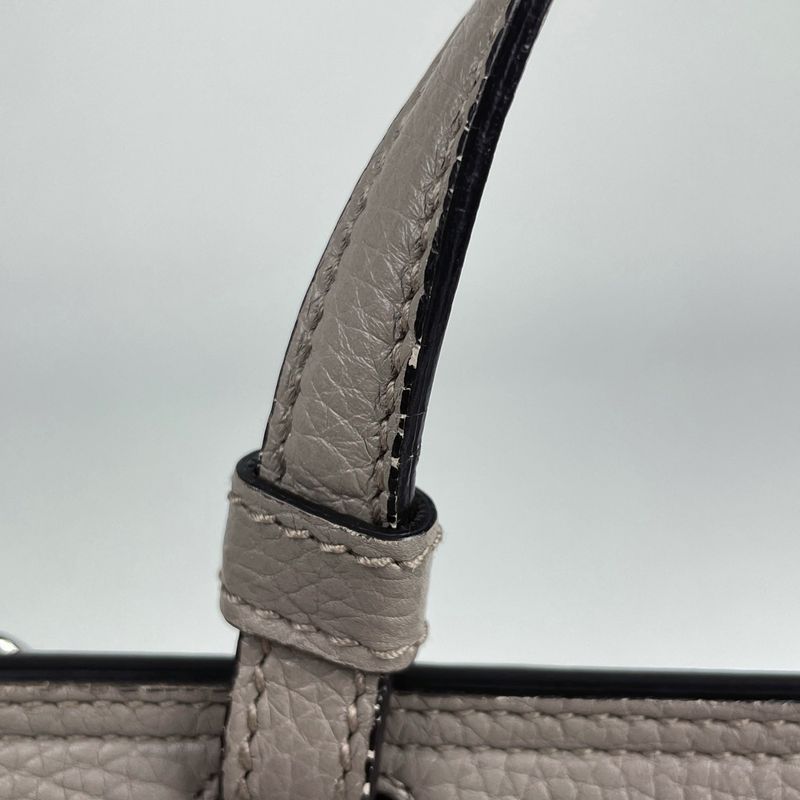 Gucci Bamboo Daily Handbag 2WAY Shoulder Bag Handbag Leather Gray 392013 Women