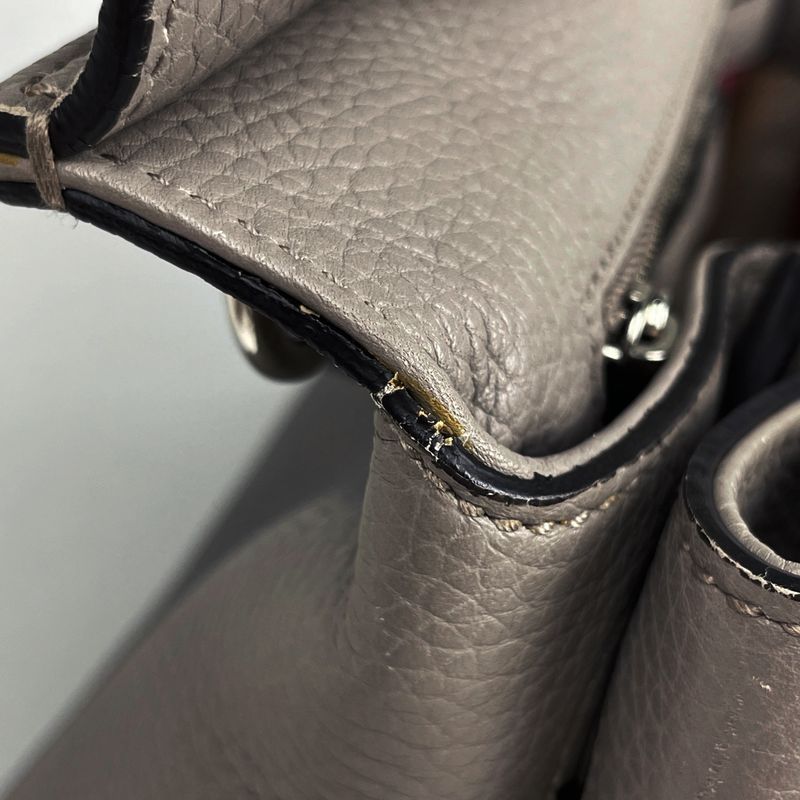 Gucci Bamboo Daily Handbag 2WAY Shoulder Bag Handbag Leather Gray 392013 Women