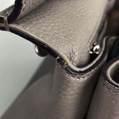 Gucci Bamboo Daily Handbag 2WAY Shoulder Bag Handbag Leather Gray 392013 Women