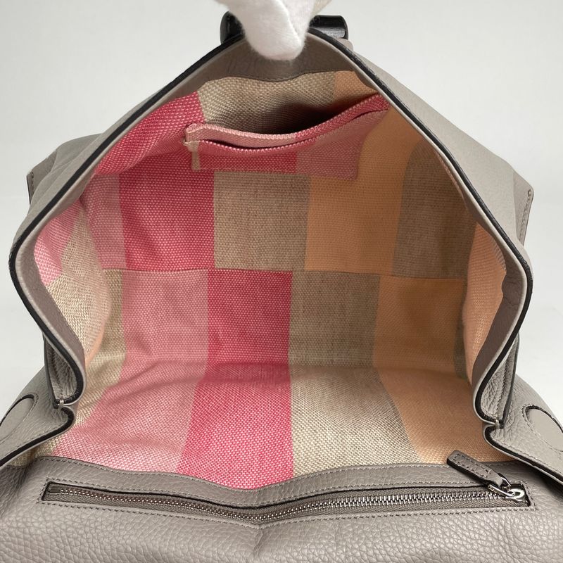 Gucci Bamboo Daily Handbag 2WAY Shoulder Bag Handbag Leather Gray 392013 Women