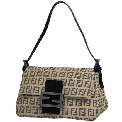 Fendi Zucchino Pattern One Shoulder Bag Handbag Mini Mamma Baguette Shoulder