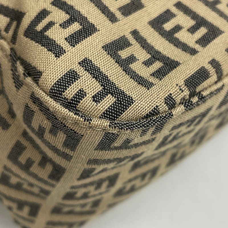 Fendi Zucchino Pattern One Shoulder Bag Handbag Mini Mamma Baguette Shoulder