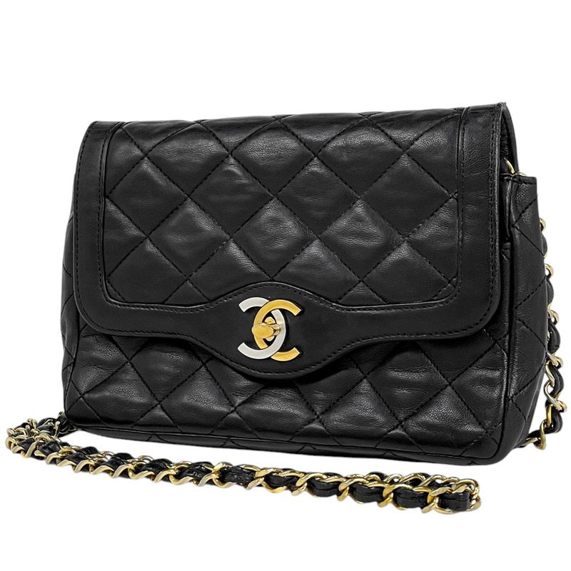 Chanel Paris Limited Mini Matelasse Single Flap Chain Shoulder Bag Coco Mark CC