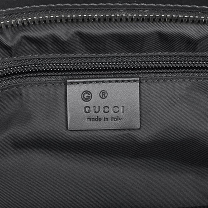 Gucci Logo Tote Shoulder Bag Sherry Line Web Tote Bag Nylon Black 631245 Women