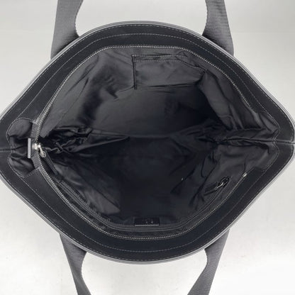 Gucci Logo Tote Shoulder Bag Sherry Line Web Tote Bag Nylon Black 631245 Women