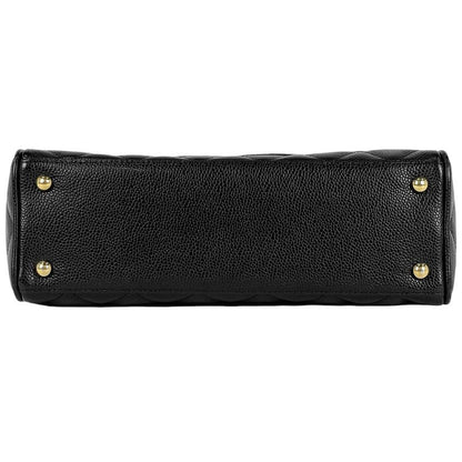Chanel Coco Mark Handbag Matelasse Mini Boston Bag Handbag Caviar Skin Black
