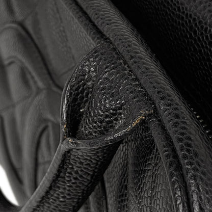 Chanel Coco Mark Handbag Matelasse Mini Boston Bag Handbag Caviar Skin Black