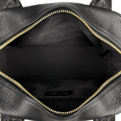 Chanel Coco Mark Handbag Matelasse Mini Boston Bag Handbag Caviar Skin Black