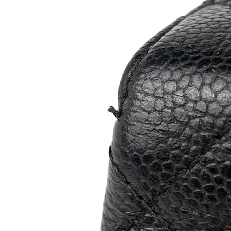 Chanel Coco Mark Handbag Matelasse Handbag Caviar Skin Black A12397 Women