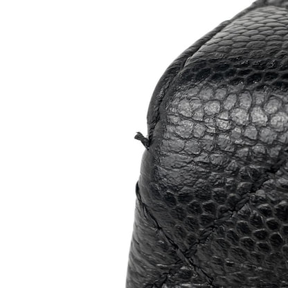 Chanel Coco Mark Handbag Matelasse Handbag Caviar Skin Black A12397 Women