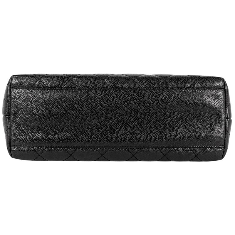 Chanel Coco Mark Handbag Matelasse Handbag Caviar Skin Black A12397 Women
