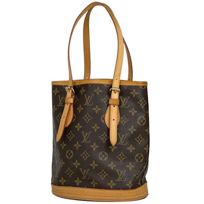 Louis Vuitton Petit Bucket PM Shoulder Bag Bucket Shape Tote Bag Monogram Brown