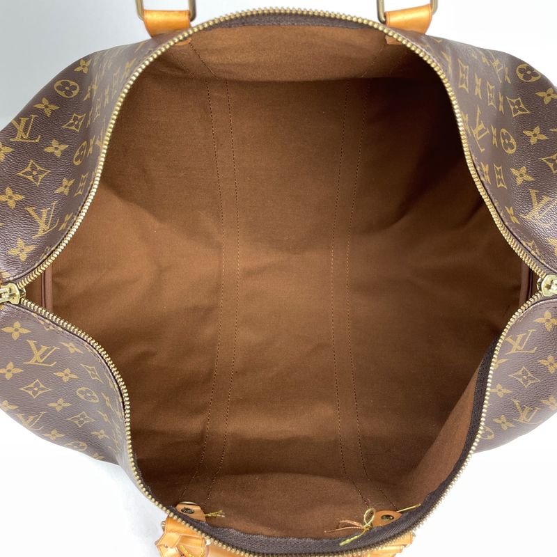 Louis Vuitton Keepall 55 Handbag Travel Business Boston Bag Monogram Brown