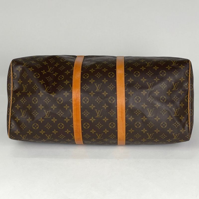 Louis Vuitton Keepall 55 Handbag Travel Business Boston Bag Monogram Brown