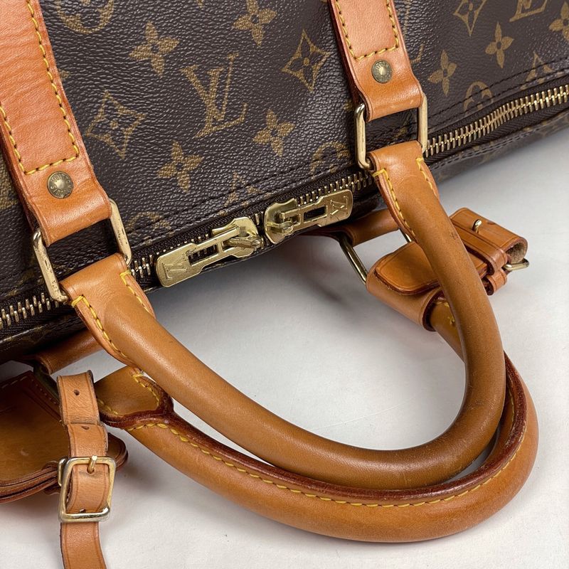 Louis Vuitton Keepall 55 Handbag Travel Business Boston Bag Monogram Brown