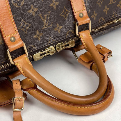 Louis Vuitton Keepall 55 Handbag Travel Business Boston Bag Monogram Brown
