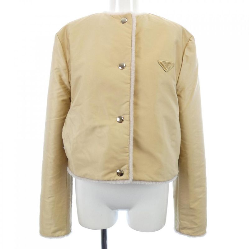 Prada Triangle Logo 55835 SWEO 15VF Collarless Jacket
