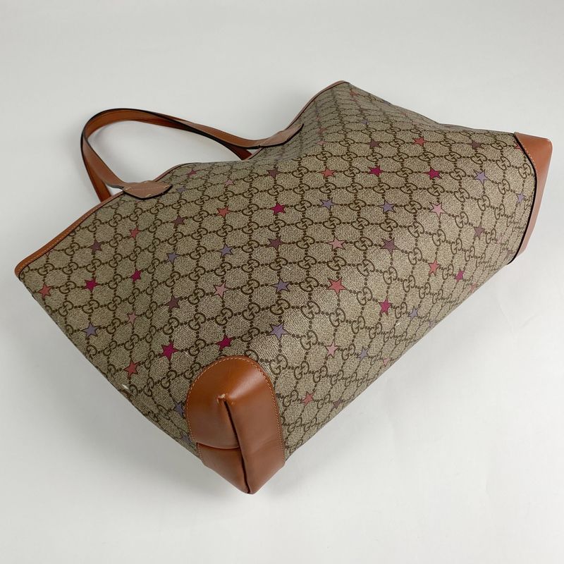 Gucci GG Pattern Tote Bag Star GG Supreme Shoulder Bag Tote Bag Coated Canvas