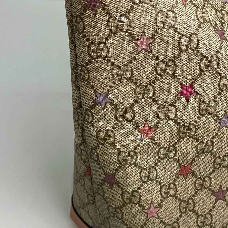 Gucci GG Pattern Tote Bag Star GG Supreme Shoulder Bag Tote Bag Coated Canvas