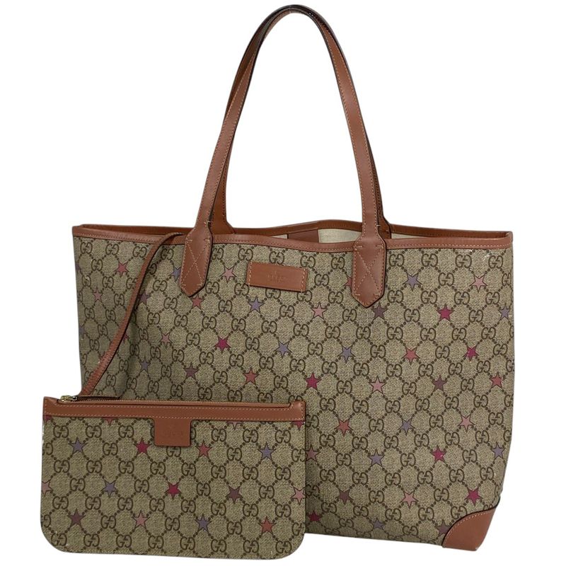 Gucci GG Pattern Tote Bag Star GG Supreme Shoulder Bag Tote Bag Coated Canvas