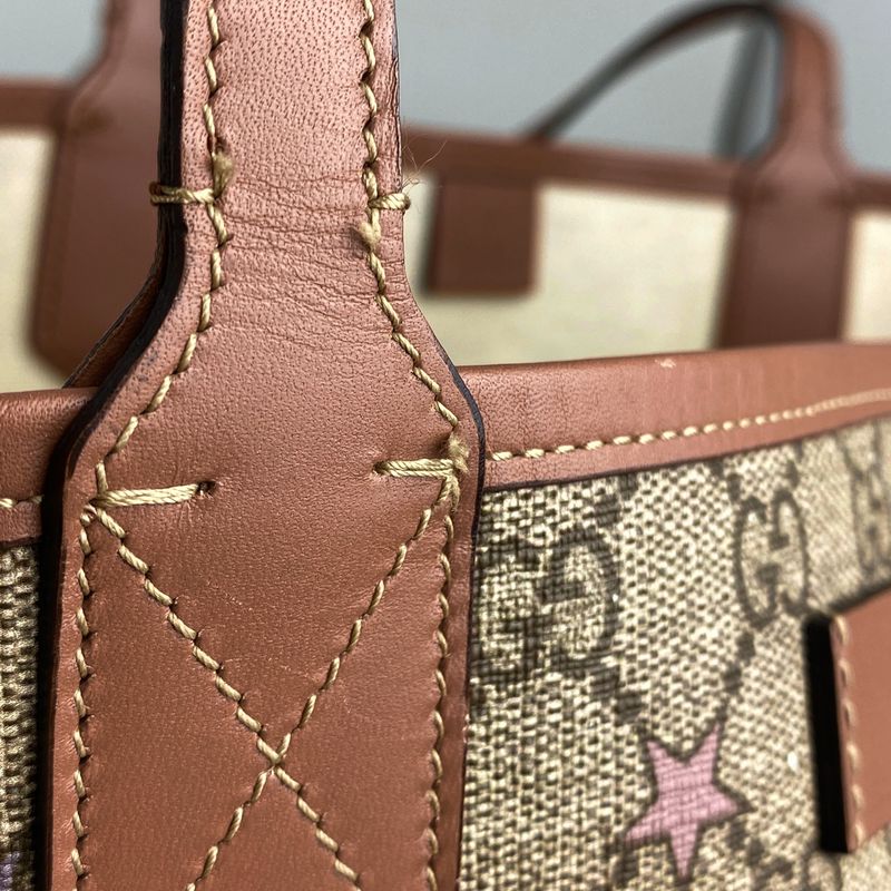 Gucci GG Pattern Tote Bag Star GG Supreme Shoulder Bag Tote Bag Coated Canvas