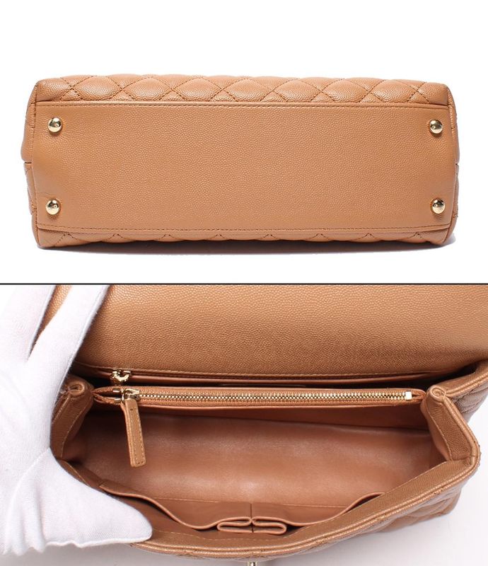 Chanel 2way Handbag Shoulder Bag Matelasse Gold Hardware Caviar Skin Coco