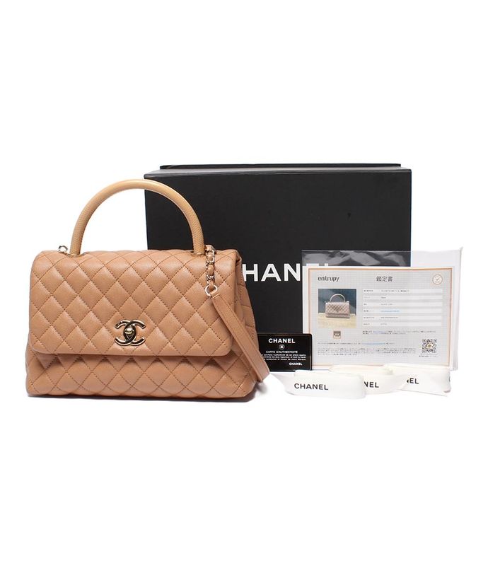 Chanel 2way Handbag Shoulder Bag Matelasse Gold Hardware Caviar Skin Coco