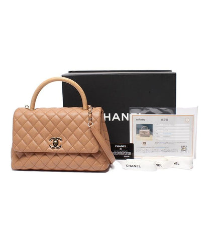 Chanel 2way Handbag Shoulder Bag Matelasse Gold Hardware Caviar Skin Coco