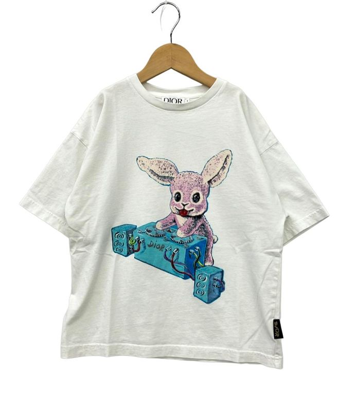 Christian Dior Short Sleeve T-shirt Rabbit DJ 3sbm23teek Kids SIZE 8 (120)