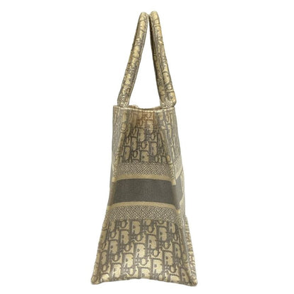 Dior/christian Dior Tote Bag Book Tote Medium Bag/old Small Ivory And Gray