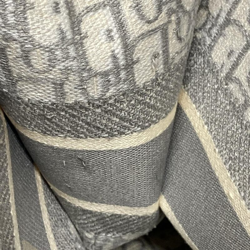 Dior/christian Dior Tote Bag Book Tote Medium Bag/old Small Ivory And Gray