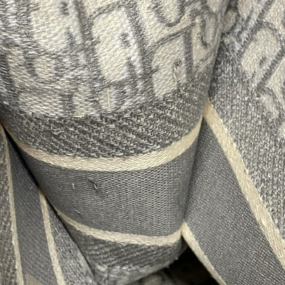 Dior/christian Dior Tote Bag Book Tote Medium Bag/old Small Ivory And Gray