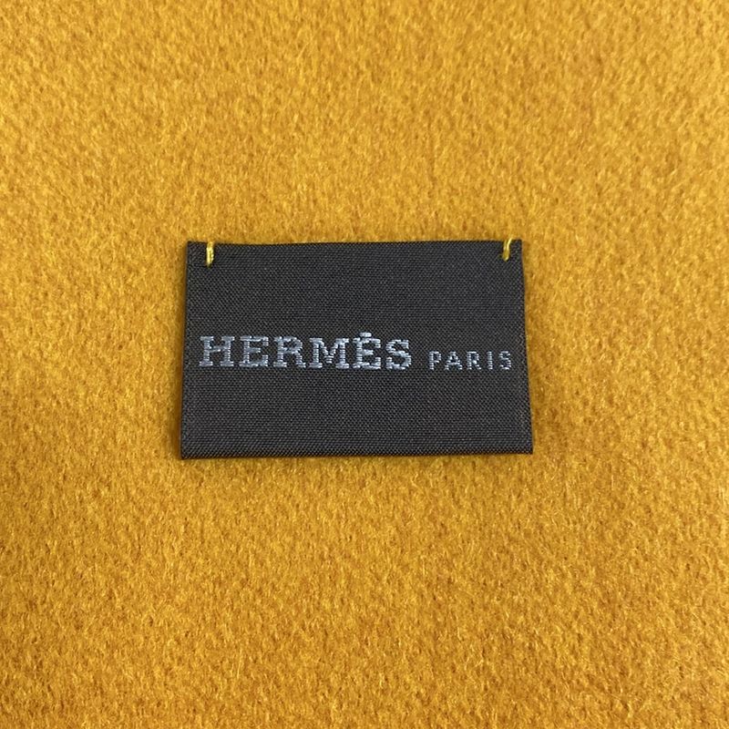 Hermes Scarf Echarpe Reversible Evelyn Pink And Yellow Reversible Cashmere