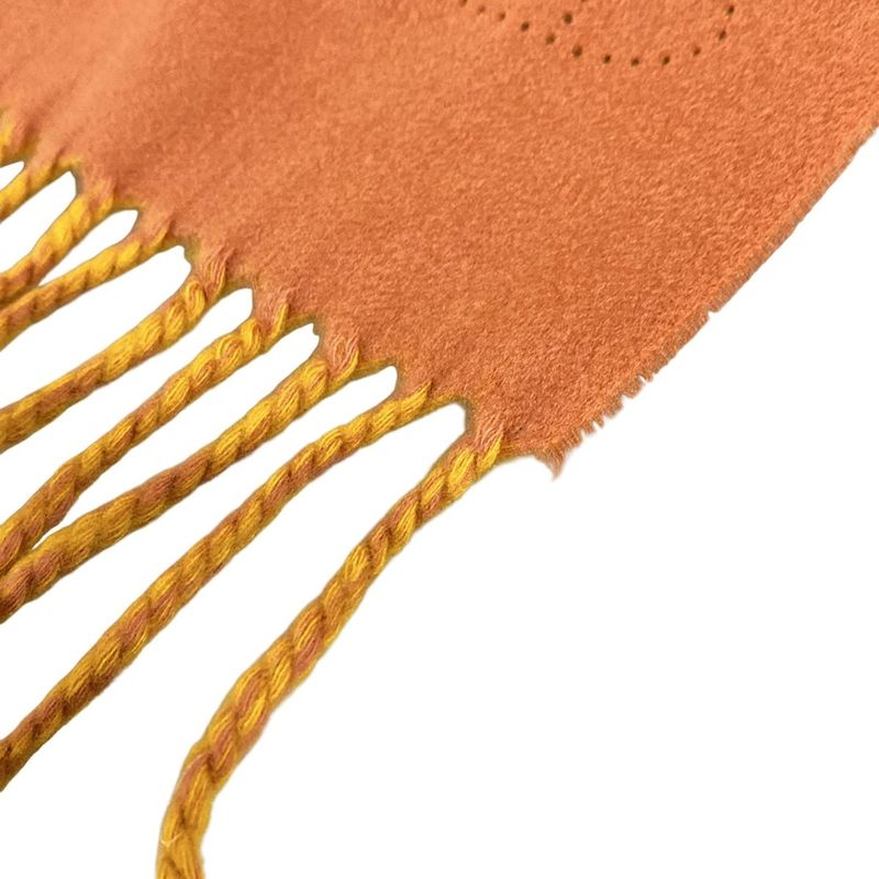 Hermes Scarf Echarpe Reversible Evelyn Pink And Yellow Reversible Cashmere