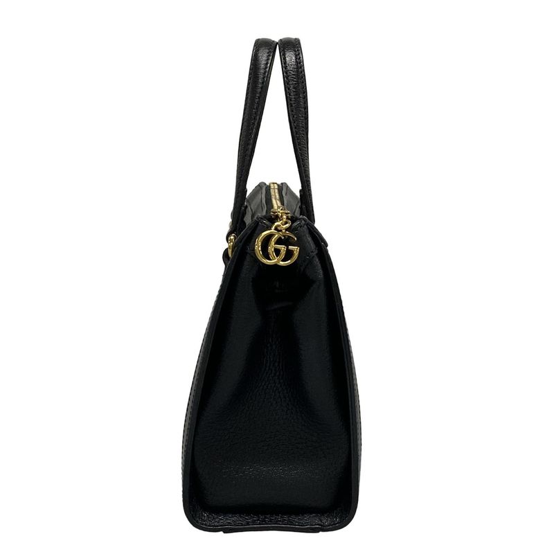 Gucci Tote Bag Ophidia 547551 Black X Green X Red Leather