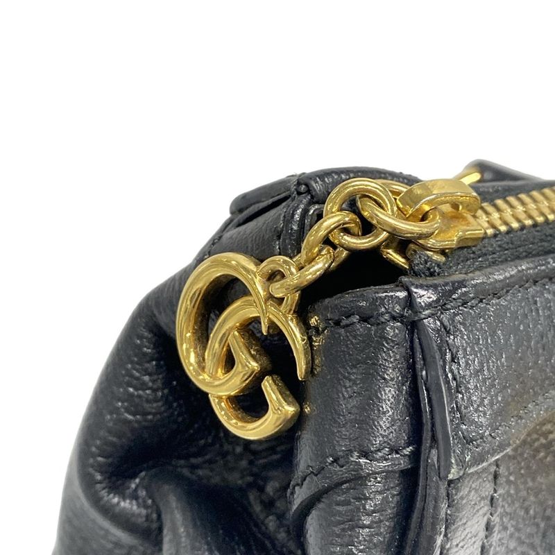 Gucci Tote Bag Ophidia 547551 Black X Green X Red Leather