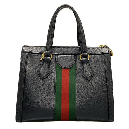 Gucci Tote Bag Ophidia 547551 Black X Green X Red Leather