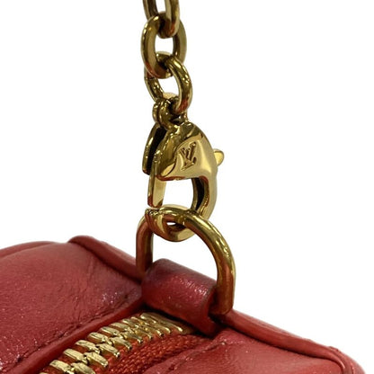 Louis Vuitton Shoulder Bag Heart On Chain M80837 Red Chain Shoulder Leather