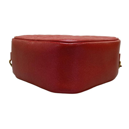 Louis Vuitton Shoulder Bag Heart On Chain M80837 Red Chain Shoulder Leather