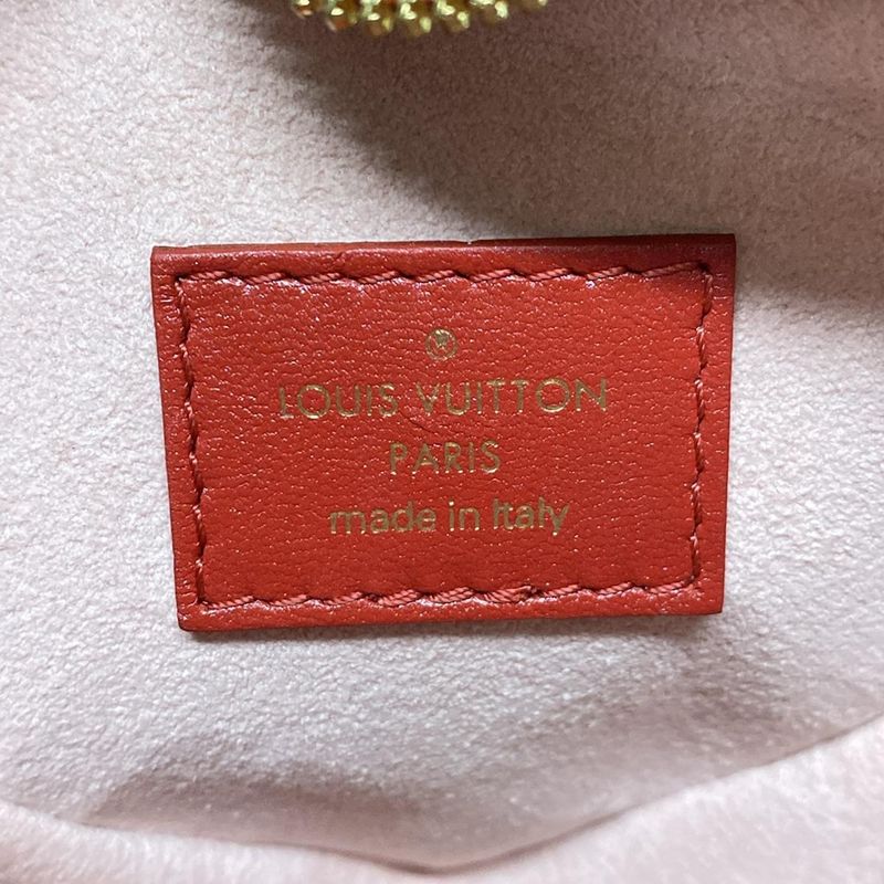 Louis Vuitton Shoulder Bag Heart On Chain M80837 Red Chain Shoulder Leather