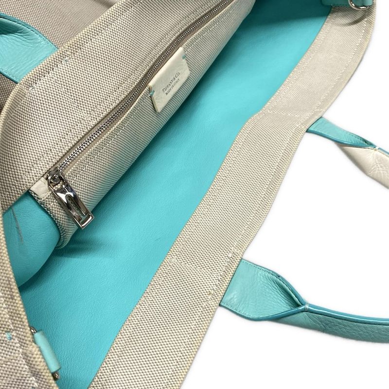 Tiffany & Co Tote Bag Colorblock Weekend Tote Ivory And Tiffany & Co Blue
