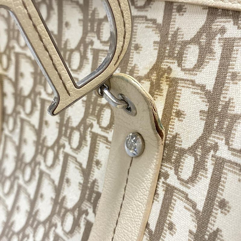 Dior/christian Dior Tote Bag Flowertrotter Ivory X Dark Brown X Multi Embroidery