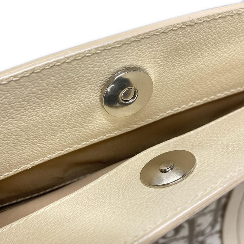 Dior/christian Dior Tote Bag Flowertrotter Ivory X Dark Brown X Multi Embroidery