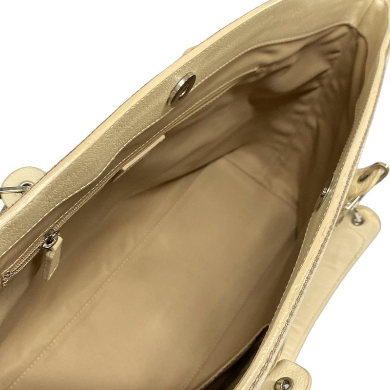 Dior/christian Dior Tote Bag Flowertrotter Ivory X Dark Brown X Multi Embroidery