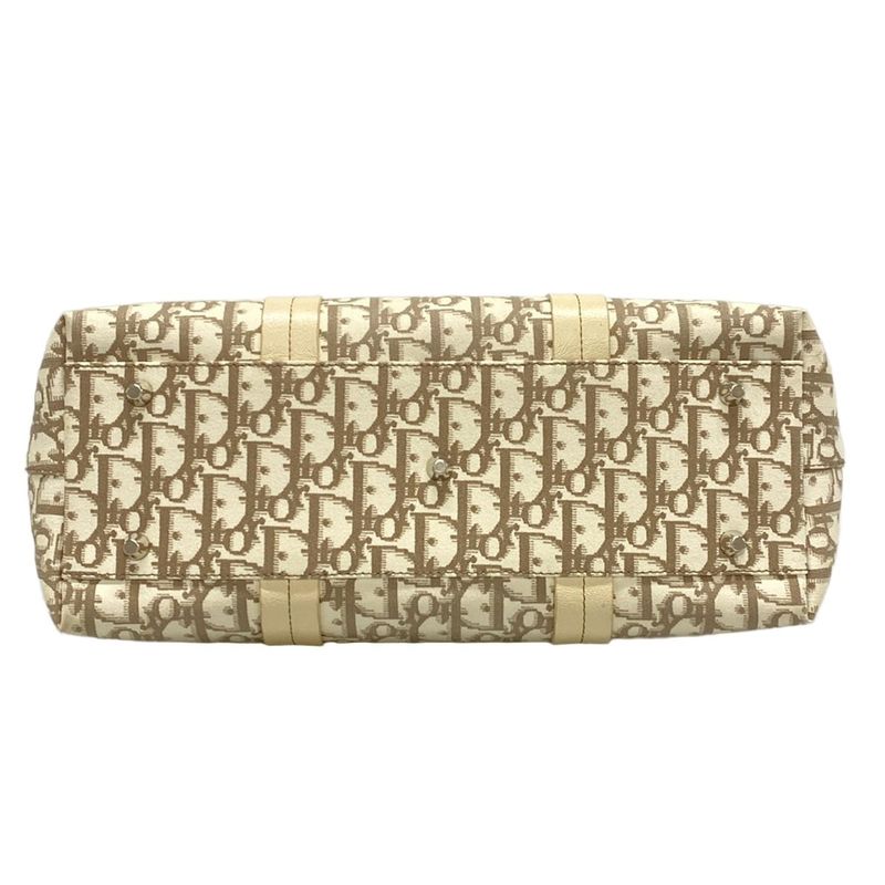 Dior/christian Dior Tote Bag Flowertrotter Ivory X Dark Brown X Multi Embroidery
