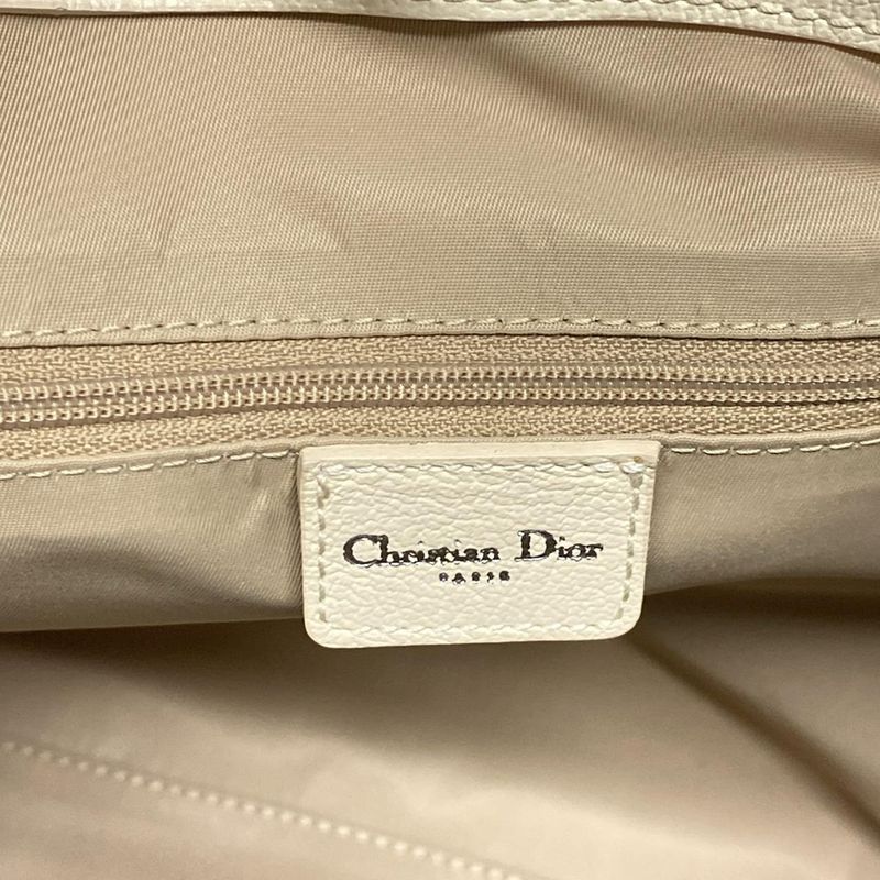 Dior/christian Dior Tote Bag Flowertrotter Ivory X Dark Brown X Multi Embroidery