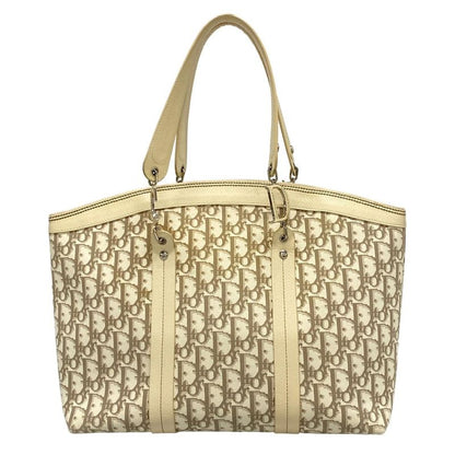 Dior/christian Dior Tote Bag Flowertrotter Ivory X Dark Brown X Multi Embroidery