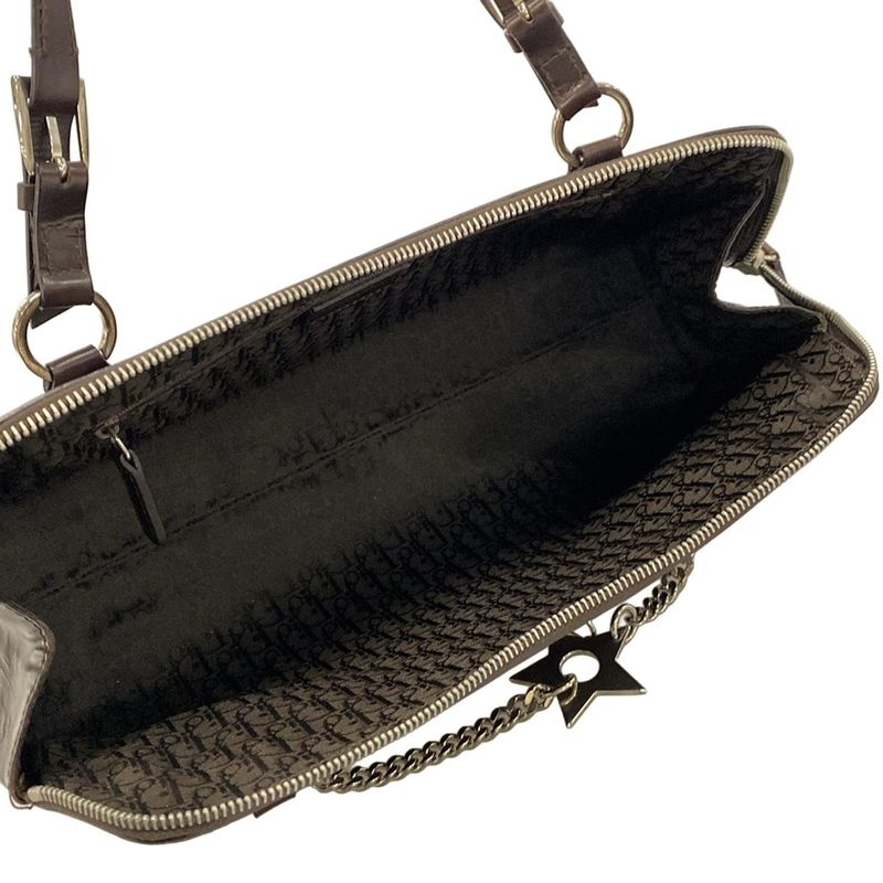 Dior/christian Dior Handbag - Dark Brown Star Leather