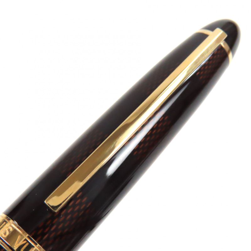  Louis Vuitton N79005 Grantour Ballpoint Pen With Engraved Logo Damier Gold