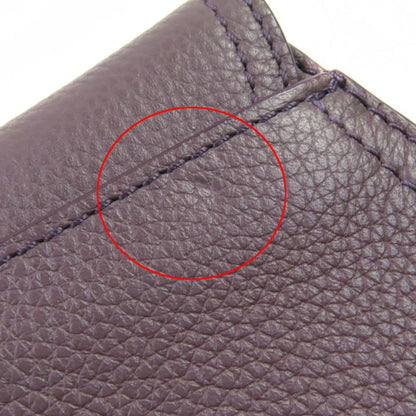 DIOR Om F-21512 Leather CD Logo Hardware Saddle Pouch Bag Charm Dark Purple